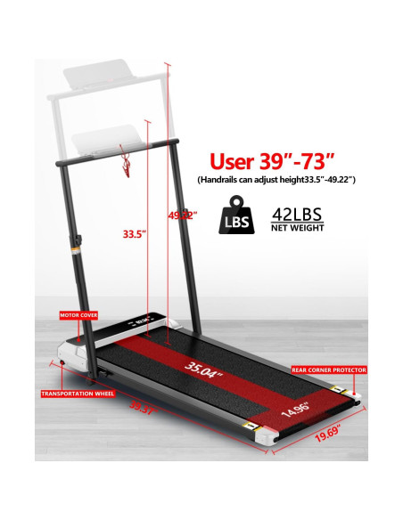 Caminadora 3 en 1 Ueadcm XJ-EC7W-M 2.5 HP Plegable 120 kg