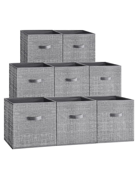 Set de 8 Cubos de Almacenamiento SONGMICS 33x33 cm Tela Gris