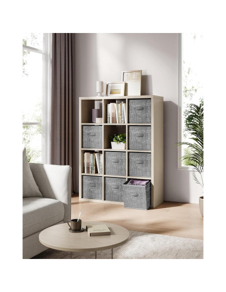 Set de 8 Cubos de Almacenamiento SONGMICS 33x33 cm Tela Gris