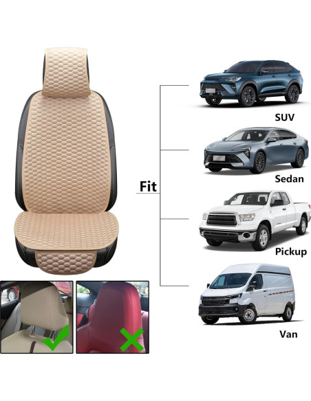 Funda de Asiento Delantera CAPITAUTO Beige Universal Transpirable