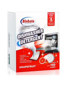 Hojas de detergente para lavavajillas Binbata 160 Cargas Pomelo