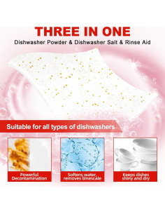 Hojas de detergente para lavavajillas Binbata 160 Cargas Pomelo 2