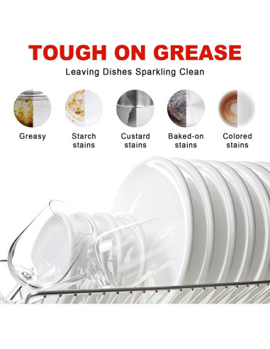 Hojas de detergente para lavavajillas Binbata 160 Cargas Pomelo