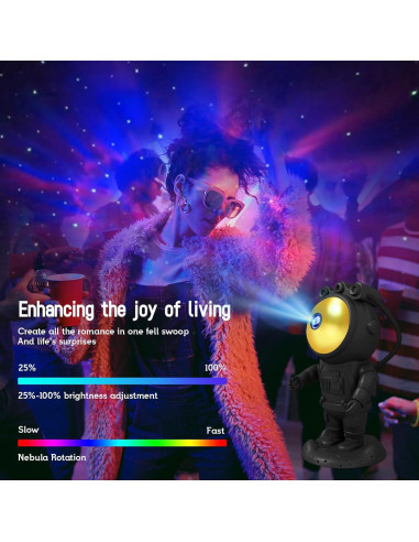 Proyector de Estrellas MYSTILUCK Astronauta LED con Control Remoto