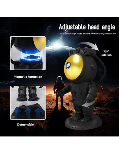 Proyector de Estrellas MYSTILUCK Astronauta LED con Control Remoto