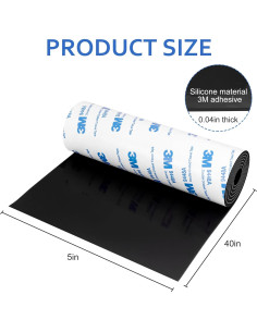 Almohadillas de Silicona Antideslizantes VOCOMO 101.6x12.7 cm - Negro 2