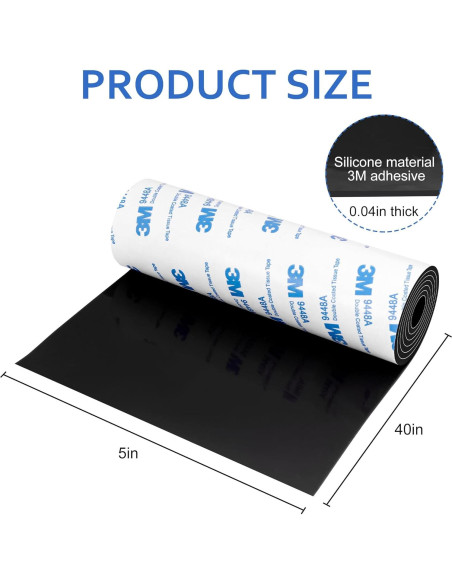 Almohadillas de Silicona Antideslizantes VOCOMO 101.6x12.7 cm - Negro