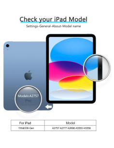 Protector de Pantalla OMOTON para iPad A16 y 10 Gen, Vidrio Templado 2