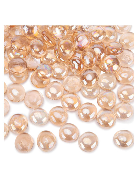 Canicas de Vidrio Planas FUTUREPLUSX 2.25kg Coral Rosado