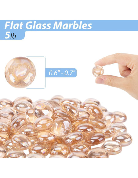 Canicas de Vidrio Planas FUTUREPLUSX 2.25kg Coral Rosado