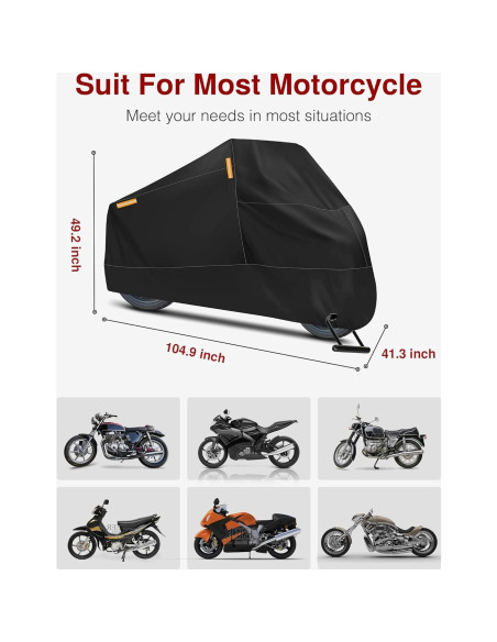 Funda para Motocicleta Puroma 3XL Impermeable Universal Negra
