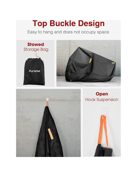 Funda para Motocicleta Puroma 3XL Impermeable Universal Negra