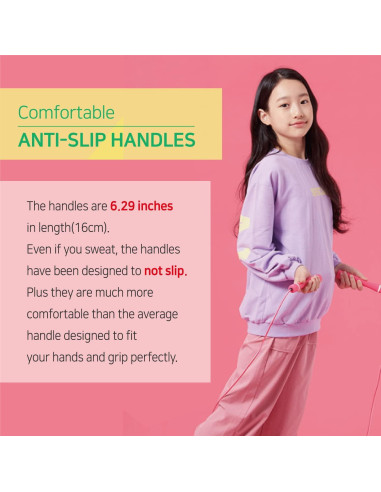 Cuerda de Saltar KSY Kids Verde Pop - Ajustable y Antideslizante