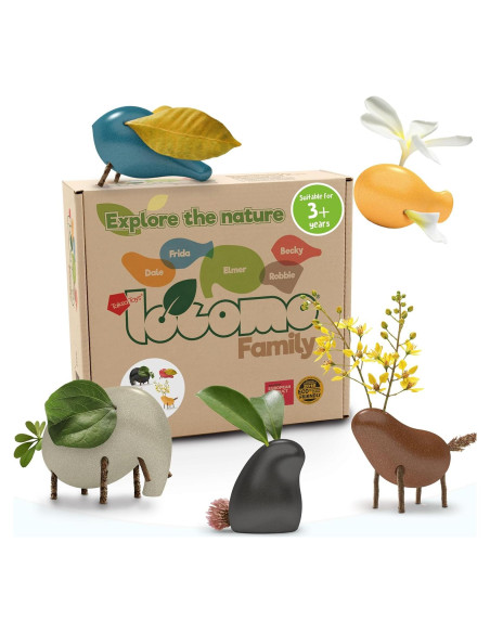 Figuras de Animales de Madera Taksa Toys 5 Piezas Montessori