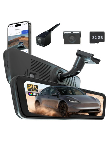 Espejo Retrovisor Sinjet H6 9.66" IPS Doble Cámara FHD 2K