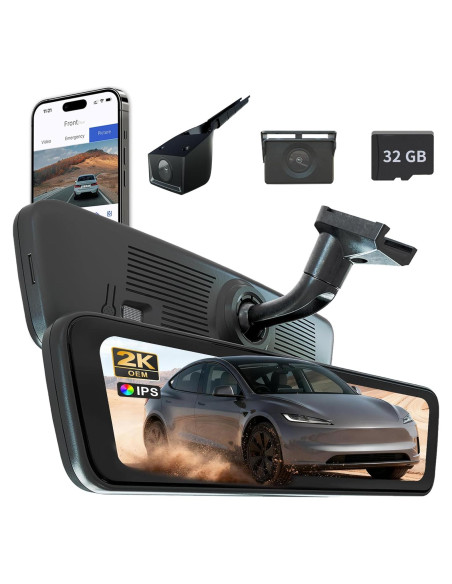 Espejo Retrovisor Sinjet H6 9.66" IPS Doble Cámara FHD 2K