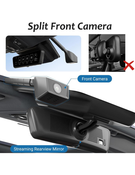 Espejo Retrovisor Sinjet H6 9.66" IPS Doble Cámara FHD 2K