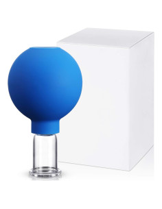 Taza de Ventosas Faciales Nuanchu Vidrio Azul 1.65 cm