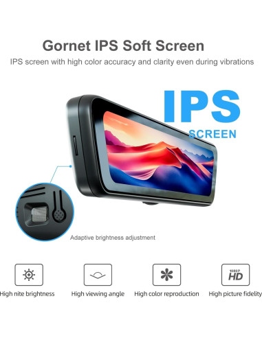 Espejo Retrovisor Sinjet H6 9.66" IPS Doble Cámara FHD 2K