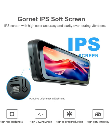 Espejo Retrovisor Sinjet H6 9.66" IPS Doble Cámara FHD 2K