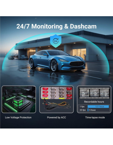 Espejo Retrovisor Sinjet H6 9.66" IPS Doble Cámara FHD 2K