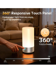 Lámpara de Mesa Táctil LED Famigreta T6 RGB 3 Niveles 19.3cm 2