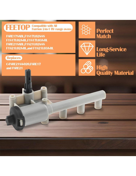Kit de Encendedor Piezoeléctrico 4 Salidas Furrion para Estufa RV