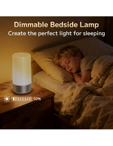 Lámpara de Mesa Táctil LED Famigreta T6 RGB 3 Niveles 19.3cm