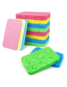 Esponjas de Cocina Derloyo 12 Unidades Celulosa Natural No Rayante