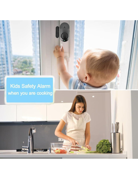 Alarma de Puerta y Ventana Rinetiy 120 DB Seguridad Hogar