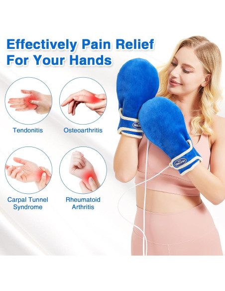 Manoplas Calentadas Eléctricas AOBOCO para Alivio de Dolor