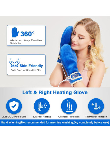 Manoplas Calentadas Eléctricas AOBOCO para Alivio de Dolor
