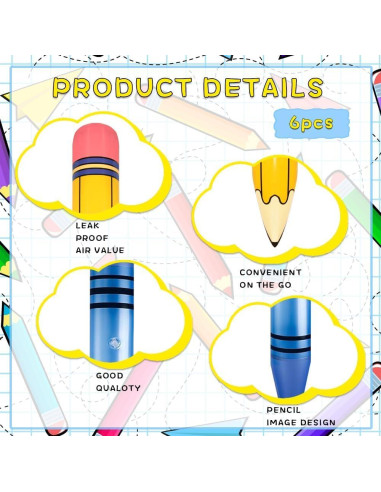 Juego de Globos Inflables Gigantes 6 Pzs Denylo Pro Fiesta Escolar