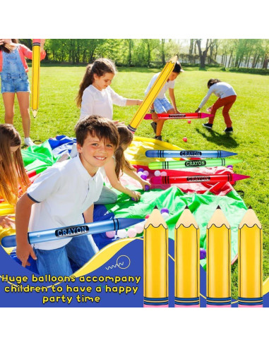 Juego de Globos Inflables Gigantes 6 Pzs Denylo Pro Fiesta Escolar