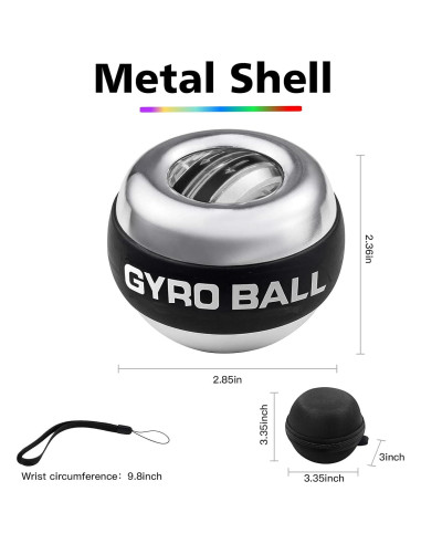 Ejercitador de Muñeca Giroscópico IPJIB - Bola de Torque Metal 1 Unidad