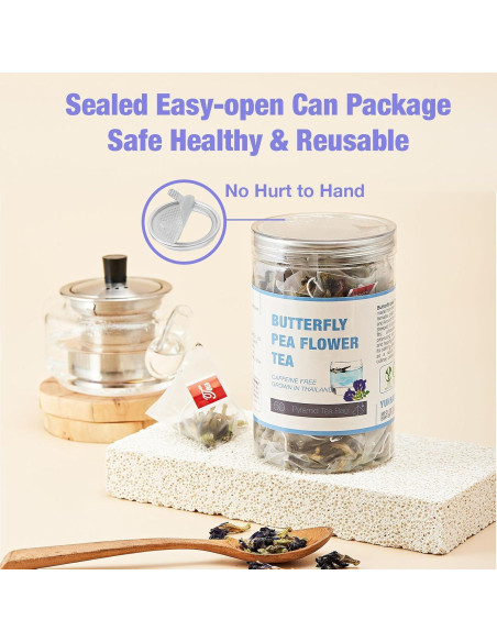 50 Bolsitas de Té de Flor de Mariposa Azul Secas - VitalForest