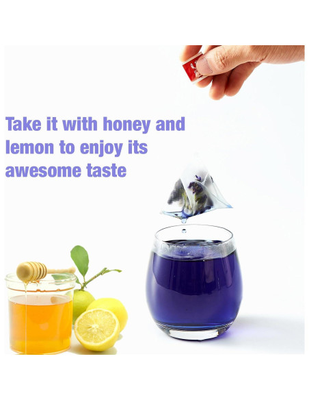 50 Bolsitas de Té de Flor de Mariposa Azul Secas - VitalForest