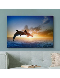 Lienzo Wall26 Delfines al Atardecer 45.72x30.48cm 2