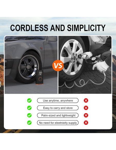 Inflador de Neumáticos ZSX YS002 Portátil 160 PSI Batería 12V