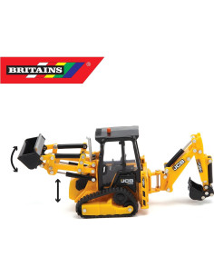 Tractor JCB 1CXT 1:32, cargadora retroexcavadora de juguete 2