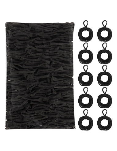 600 Anillos de Telar Negros DNPHRPY para Manualidades DIY