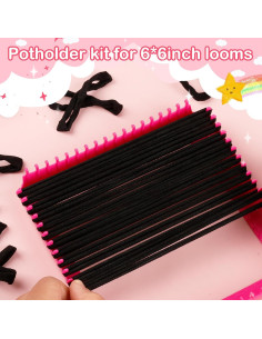 600 Anillos de Telar Negros DNPHRPY para Manualidades DIY 2