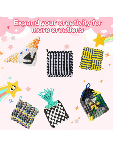 600 Anillos de Telar Negros DNPHRPY para Manualidades DIY