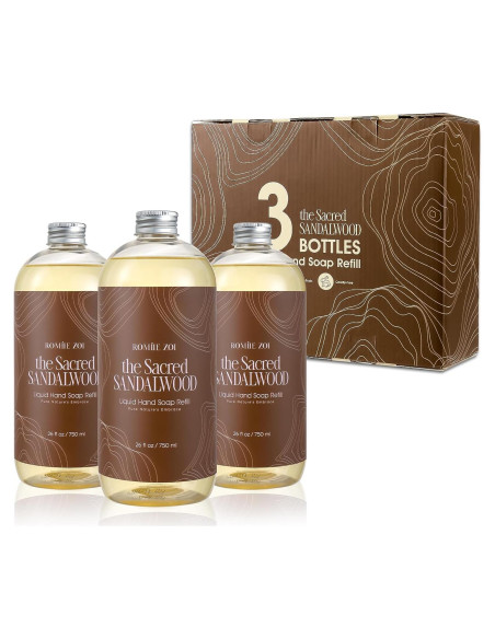 Juego de Recarga Jabón de Manos Líquido ROMIIE ZOI - 3 Paquetes 26 Oz