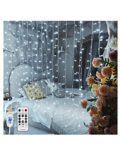 Luz de Cortina LED 200 luces Blancas 2.0x2.0m SINAMER