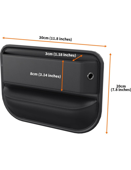 Organizador de Espacio entre Asientos Wanfuder - Cuero Ajustable