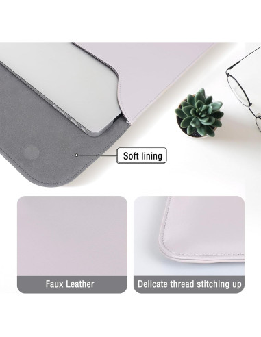 Funda para Laptop MOSISO 13" Lila Polvoriento con Bolsa