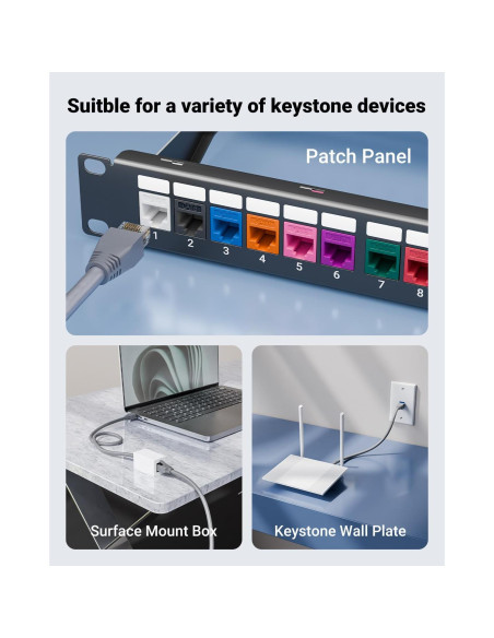 Acoplador Keystone CAT6 VCE Rojo Hembra a Hembra 5-Pack