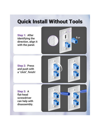 Acoplador Keystone CAT6 VCE Rojo Hembra a Hembra 5-Pack