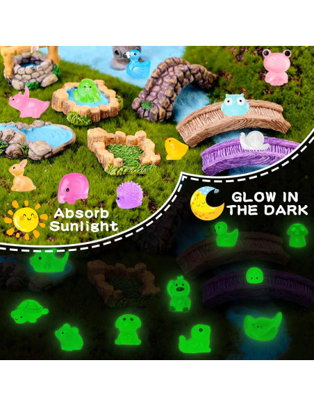 120 Piezas Animales Miniatura Resplandecientes QAUYETM